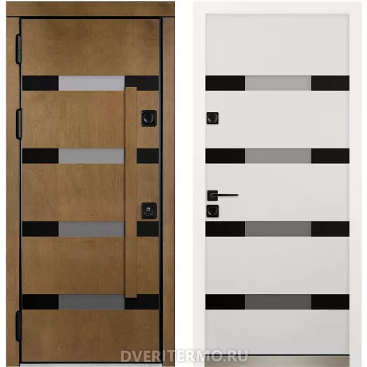 Уличная термодверь Бохус с окном