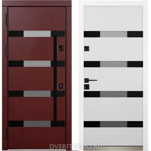 Уличная термодверь Бохус с окном