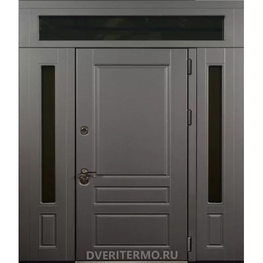 Термодверь Лондон с фрамугой и окном
